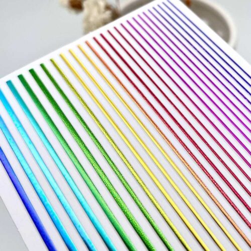 Banda decorativa flexibila multicolora - pentru unghii