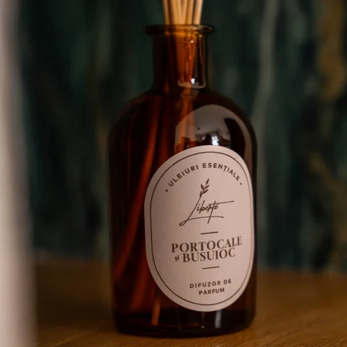 Difuzor cu bastonașe Portocale și Busuioc – 250 ml
