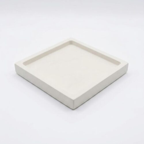 Tăviță Decorativă Pătrată – Ciment Mineral Mat